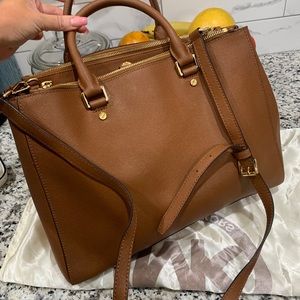 Michael Kors brown leather satchel